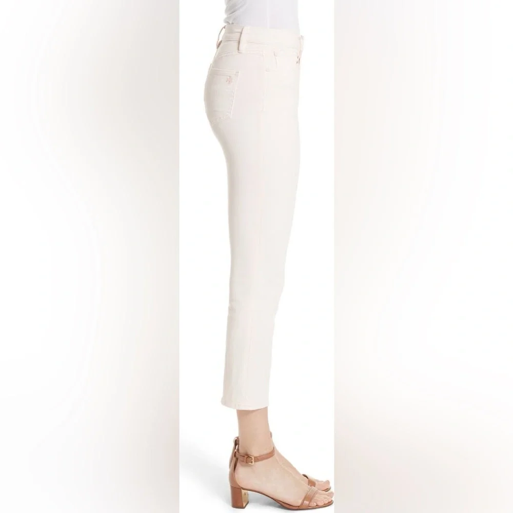 Tory Burch Mara Cropped Stretchy Jeans-Ballet Pink